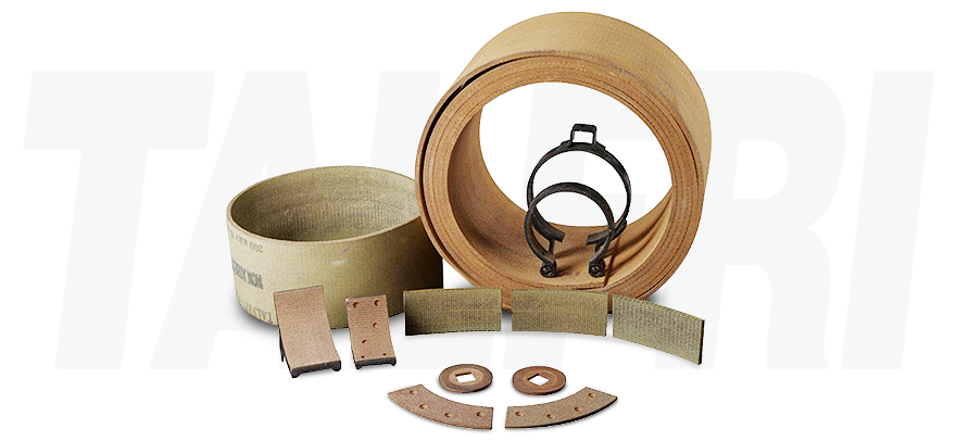 Material de forro de freno tejido de servicio medio y pesado.